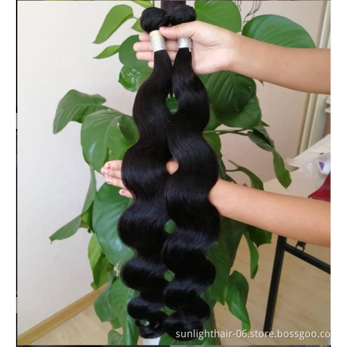 Sunlight Brazilian Body Wave Hair Bundles 9A Virgin Hair Extensions wholesale Remy Hair Weave